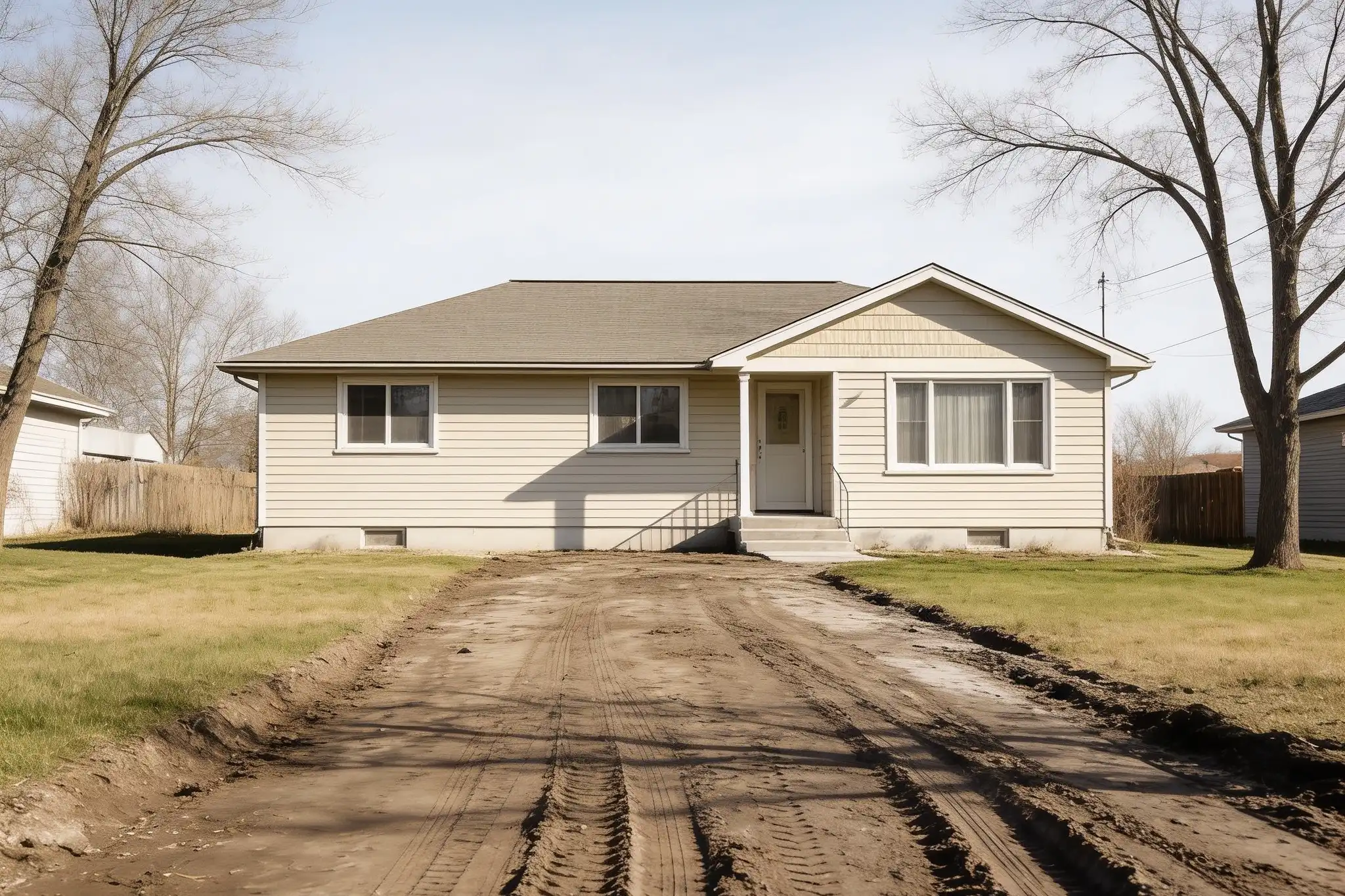 A concrete driveway at a residential home, Aurora, Ontario