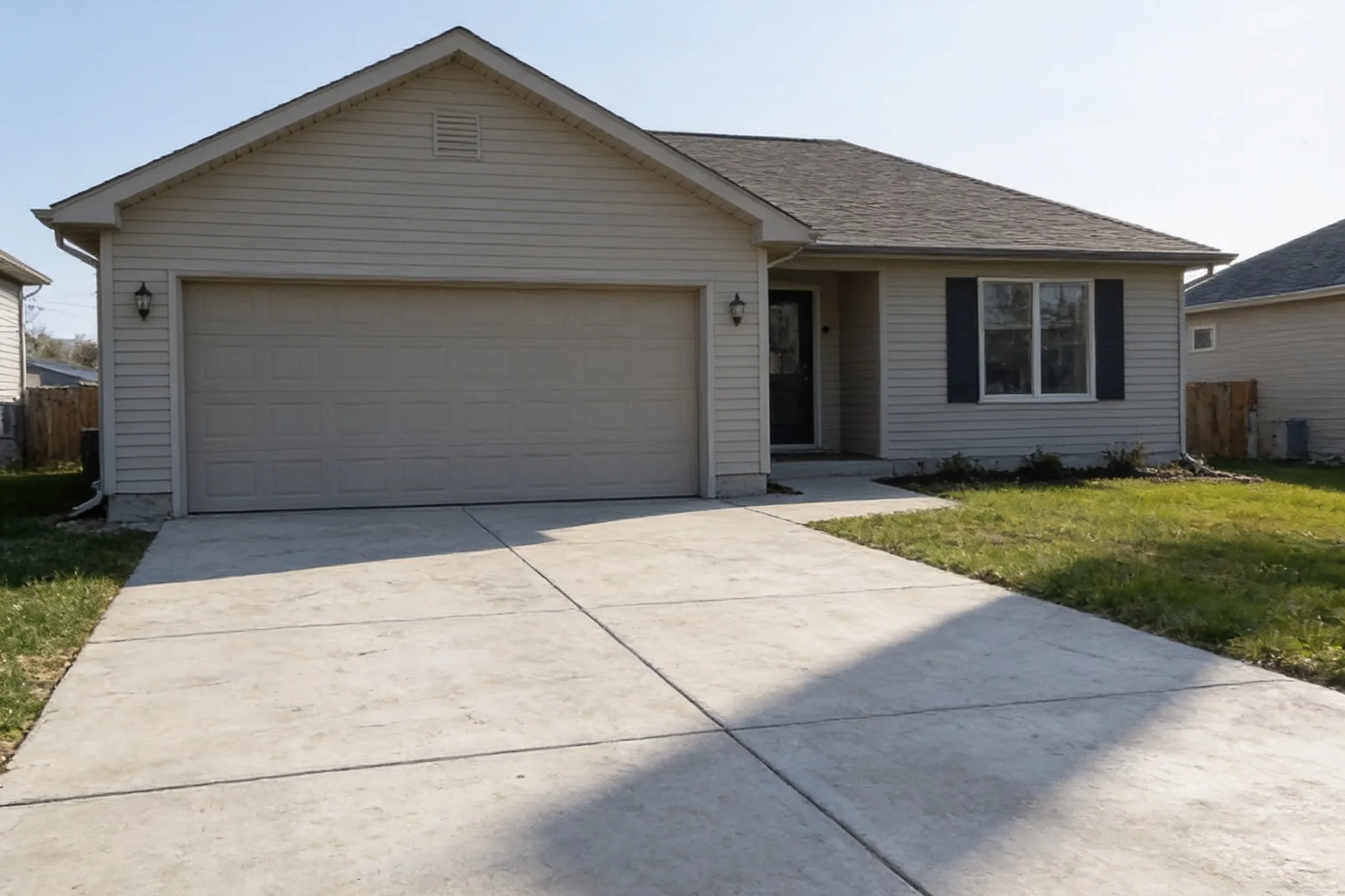 A concrete driveway at a residential home, Ingersoll, Ontario