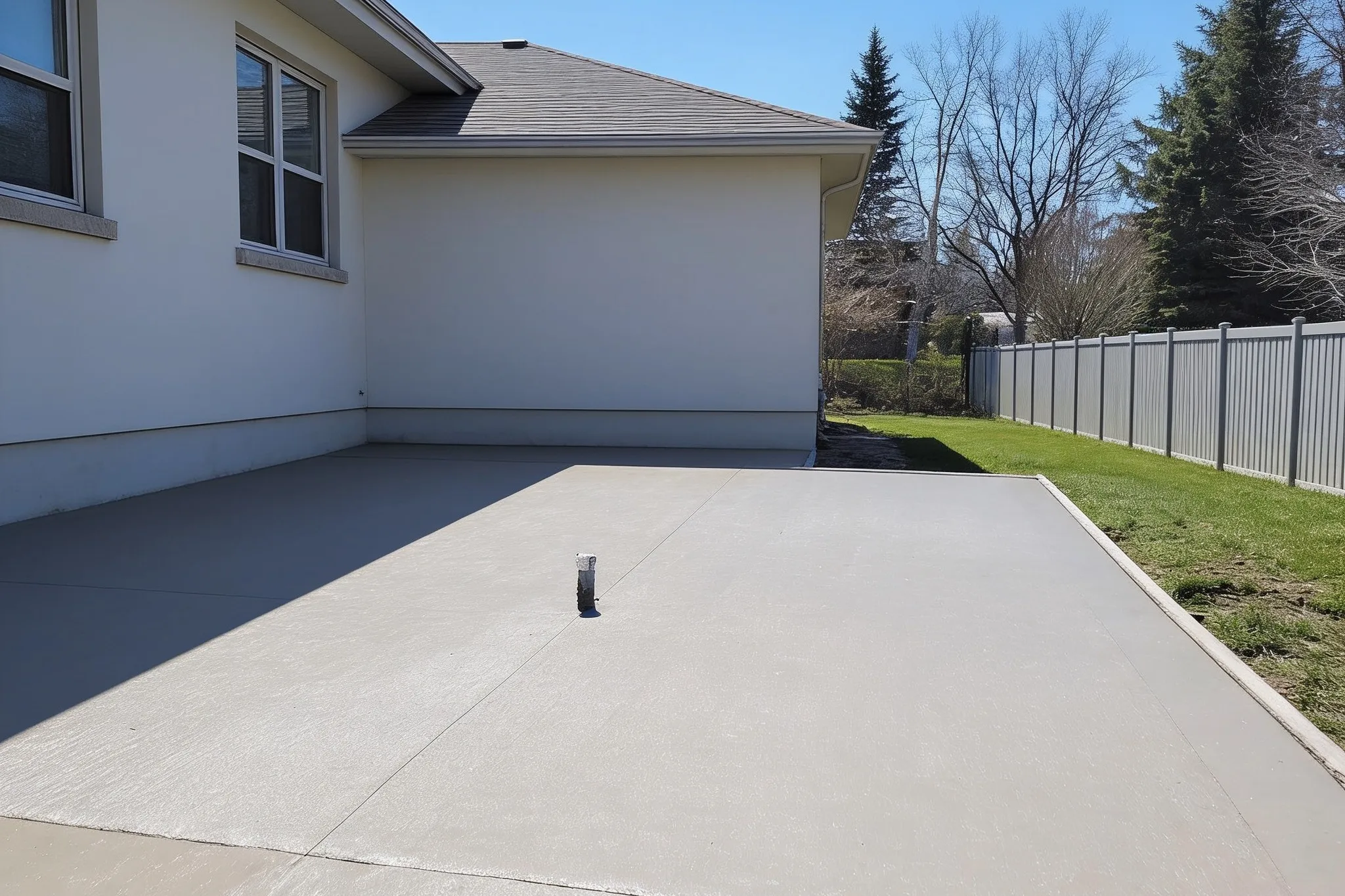 A residential concrete driveway, Southern Ontario