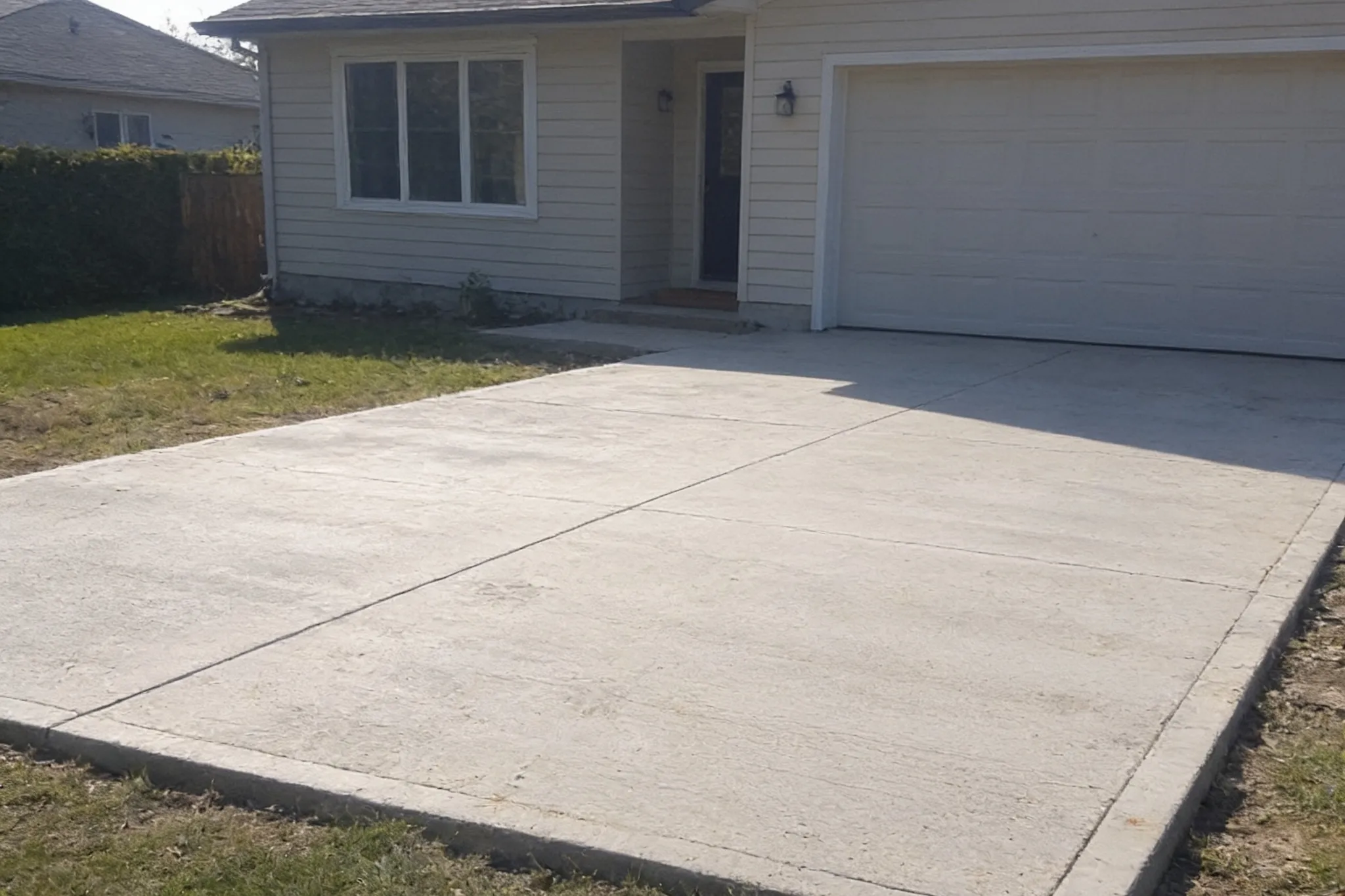 A residential concrete driveway, Waterdown, Ontario