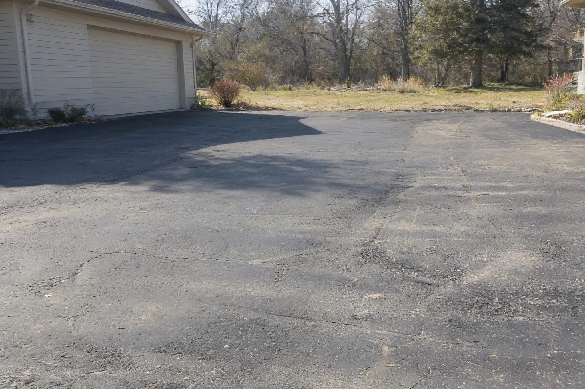 A finished concrete driveway, Southern Ontario