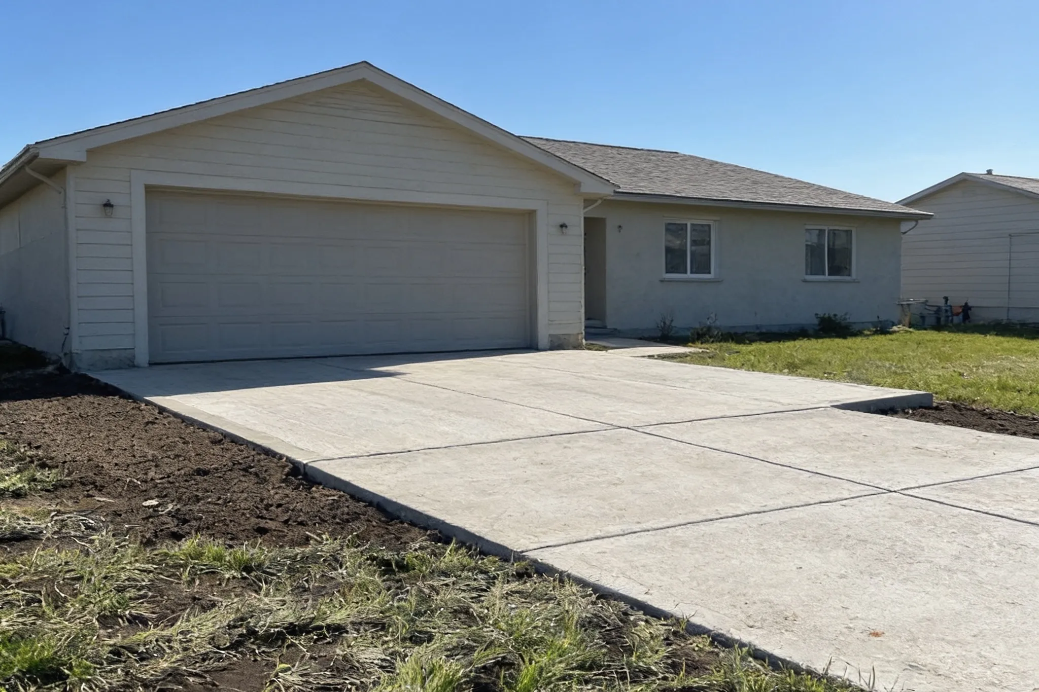A residential concrete driveway, Southern Ontario
