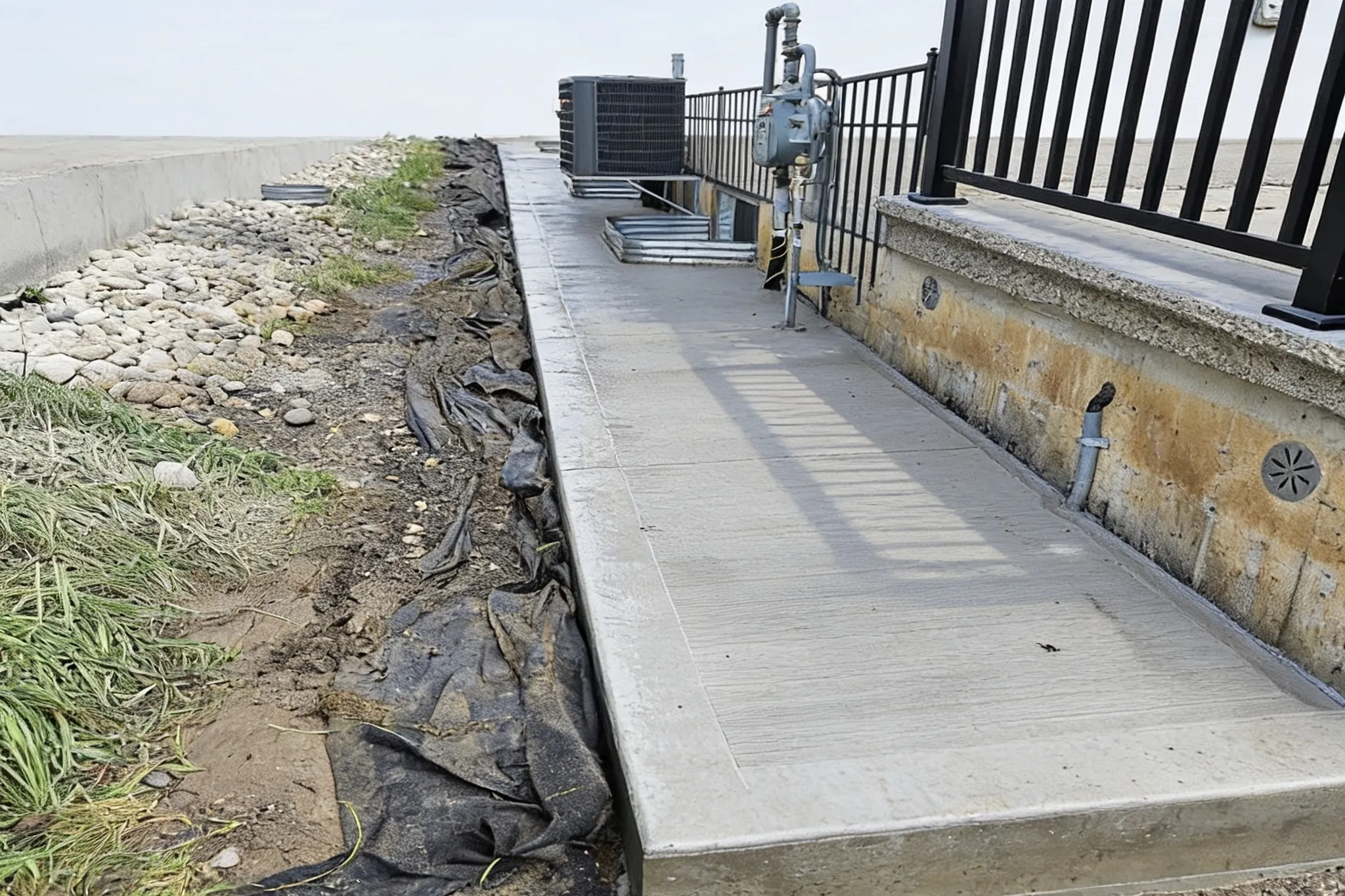 A concrete foundation wall, Southern Ontario