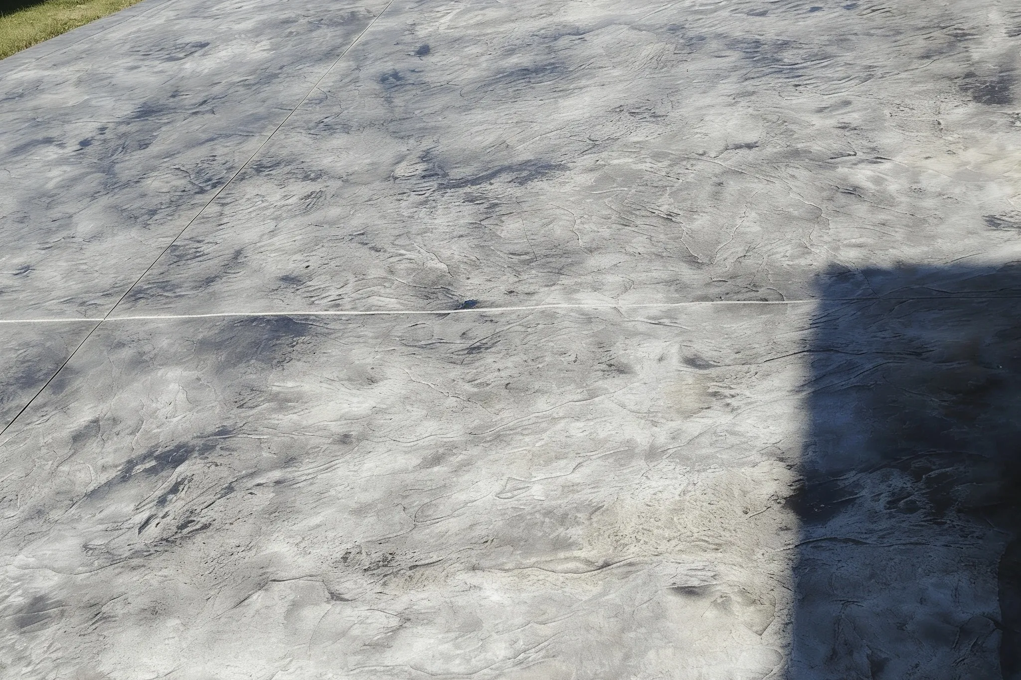 A backyard concrete patio, Southern Ontario