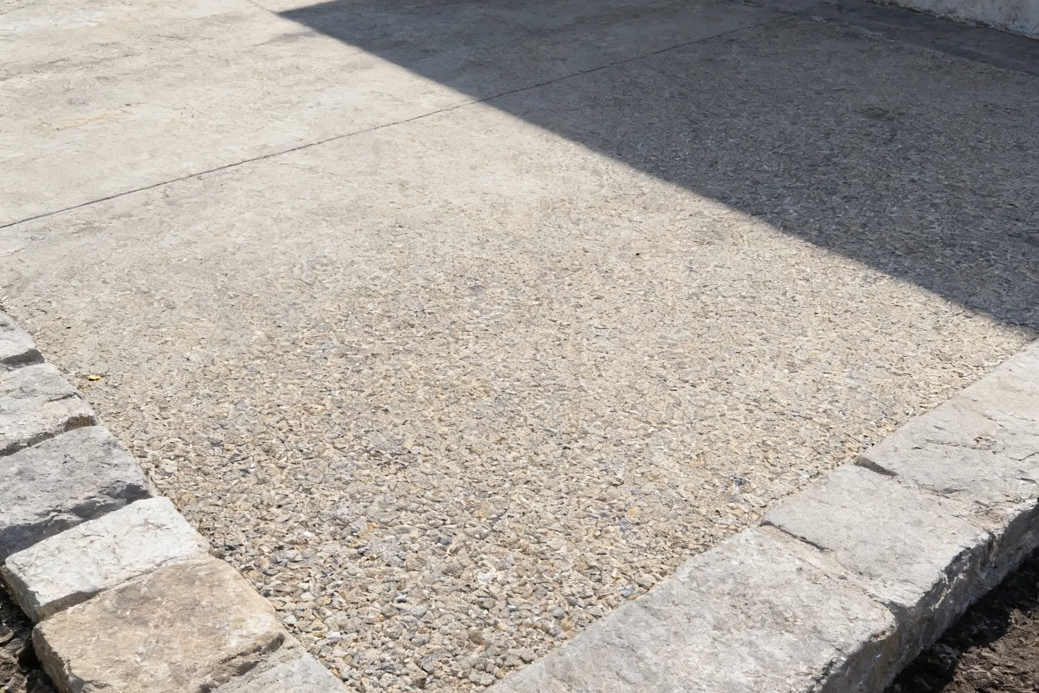 A poured concrete patio, Southern Ontario