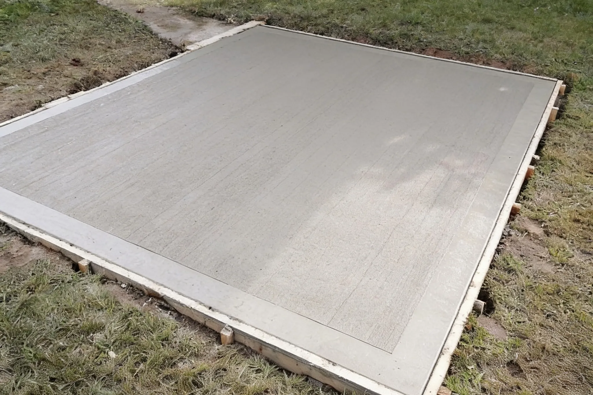 A finished concrete patio, Southern Ontario