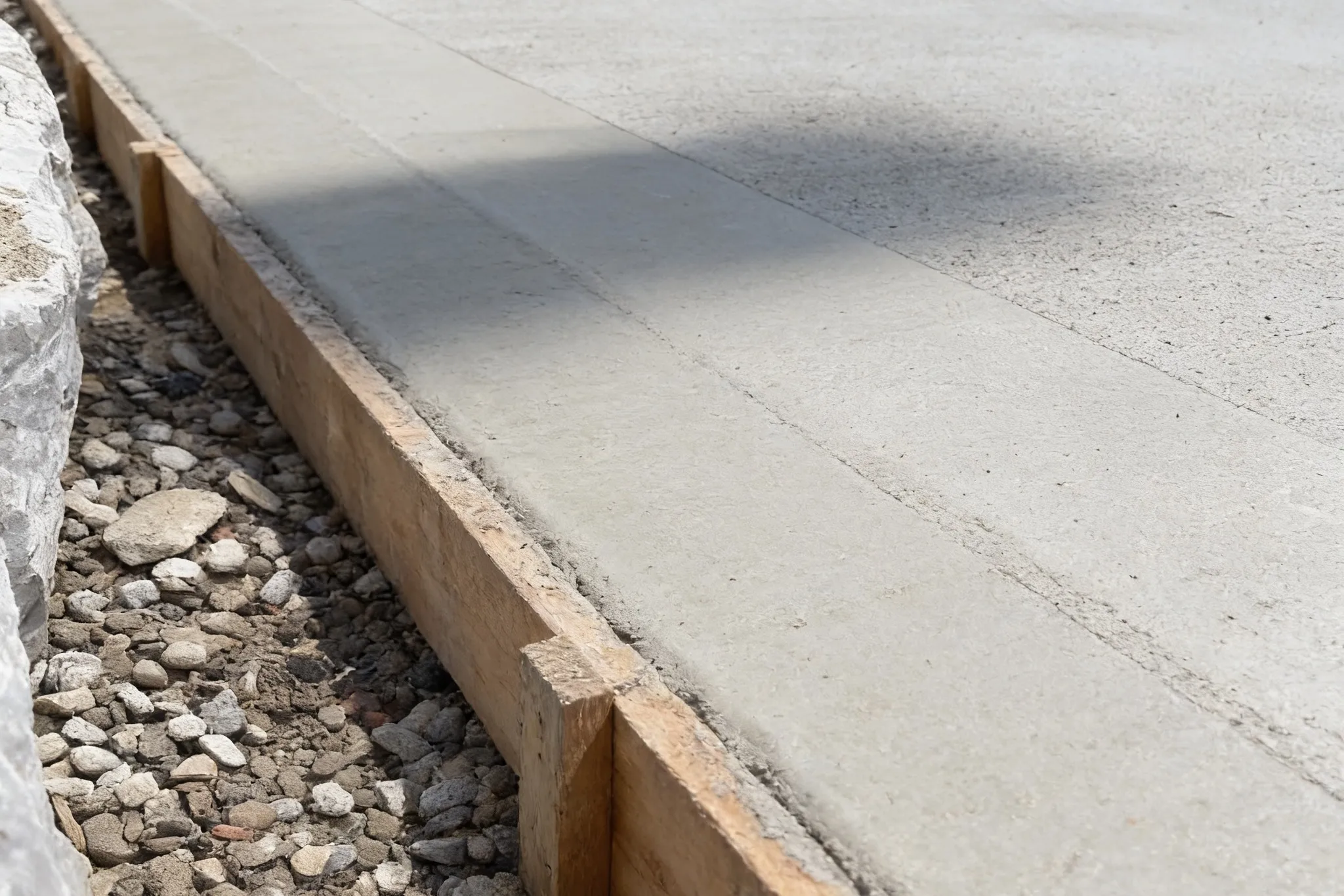 A poured concrete slab, Southern Ontario