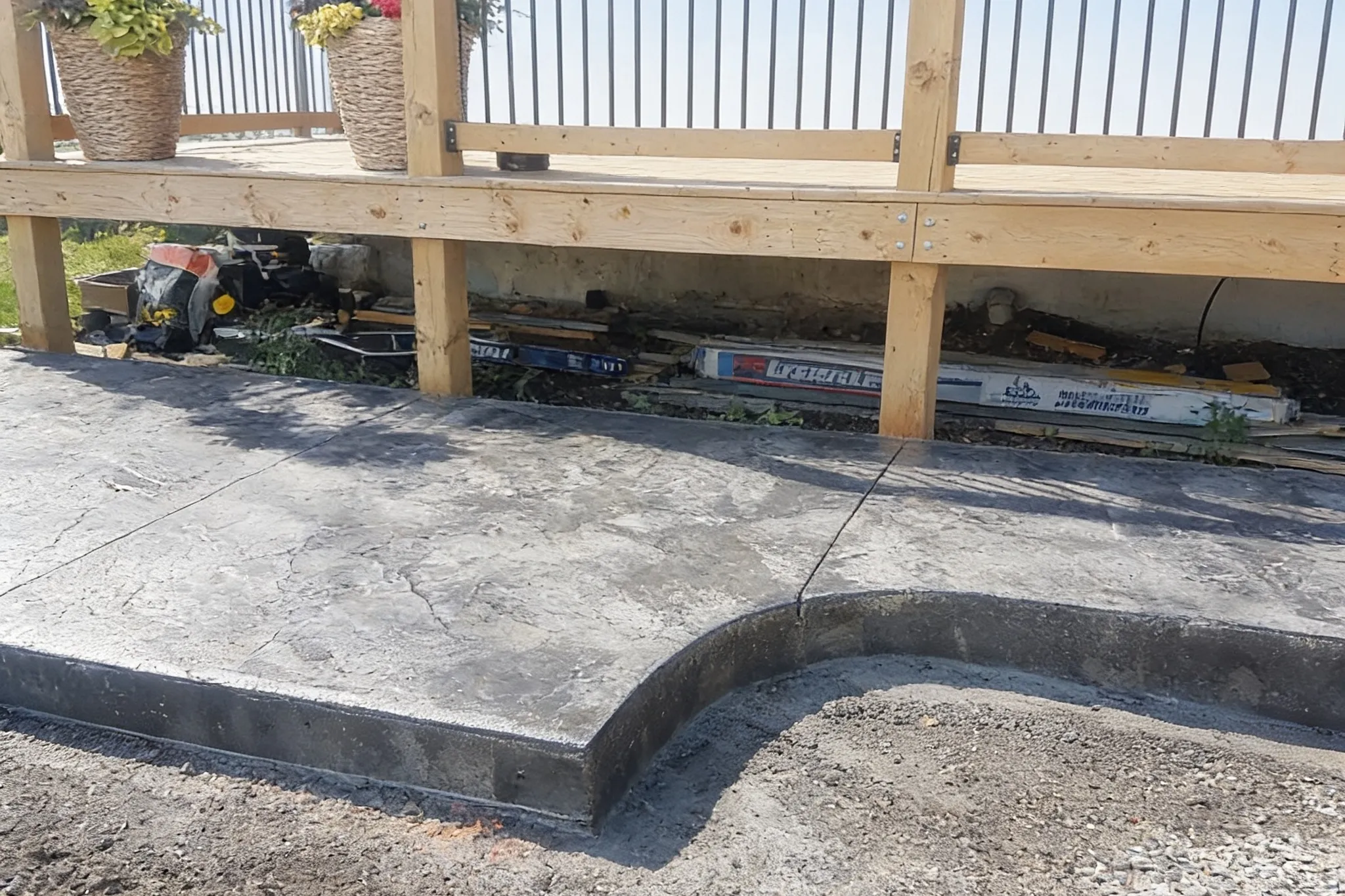 A poured concrete slab, Southern Ontario