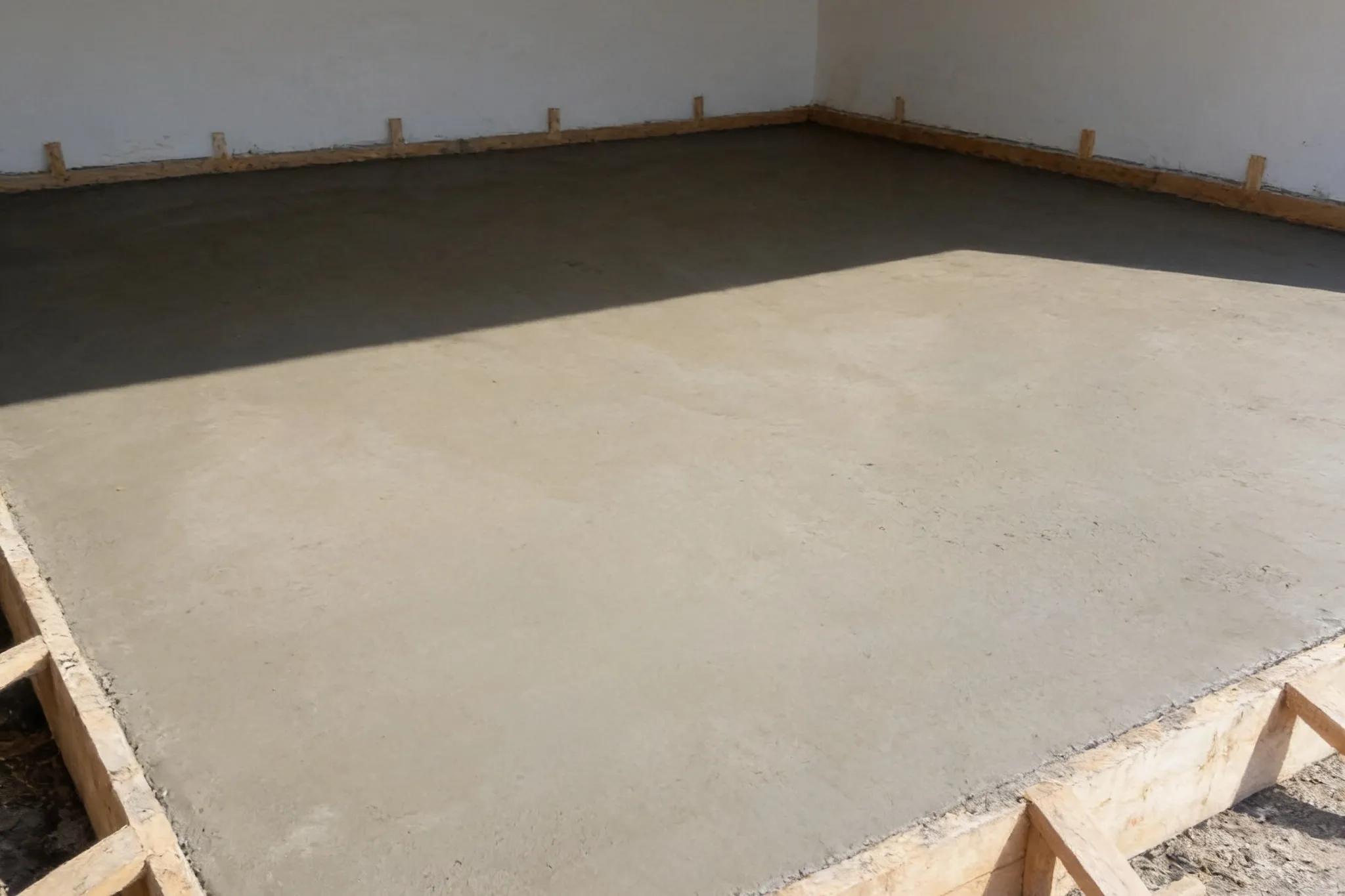 A finished concrete slab, Southern Ontario