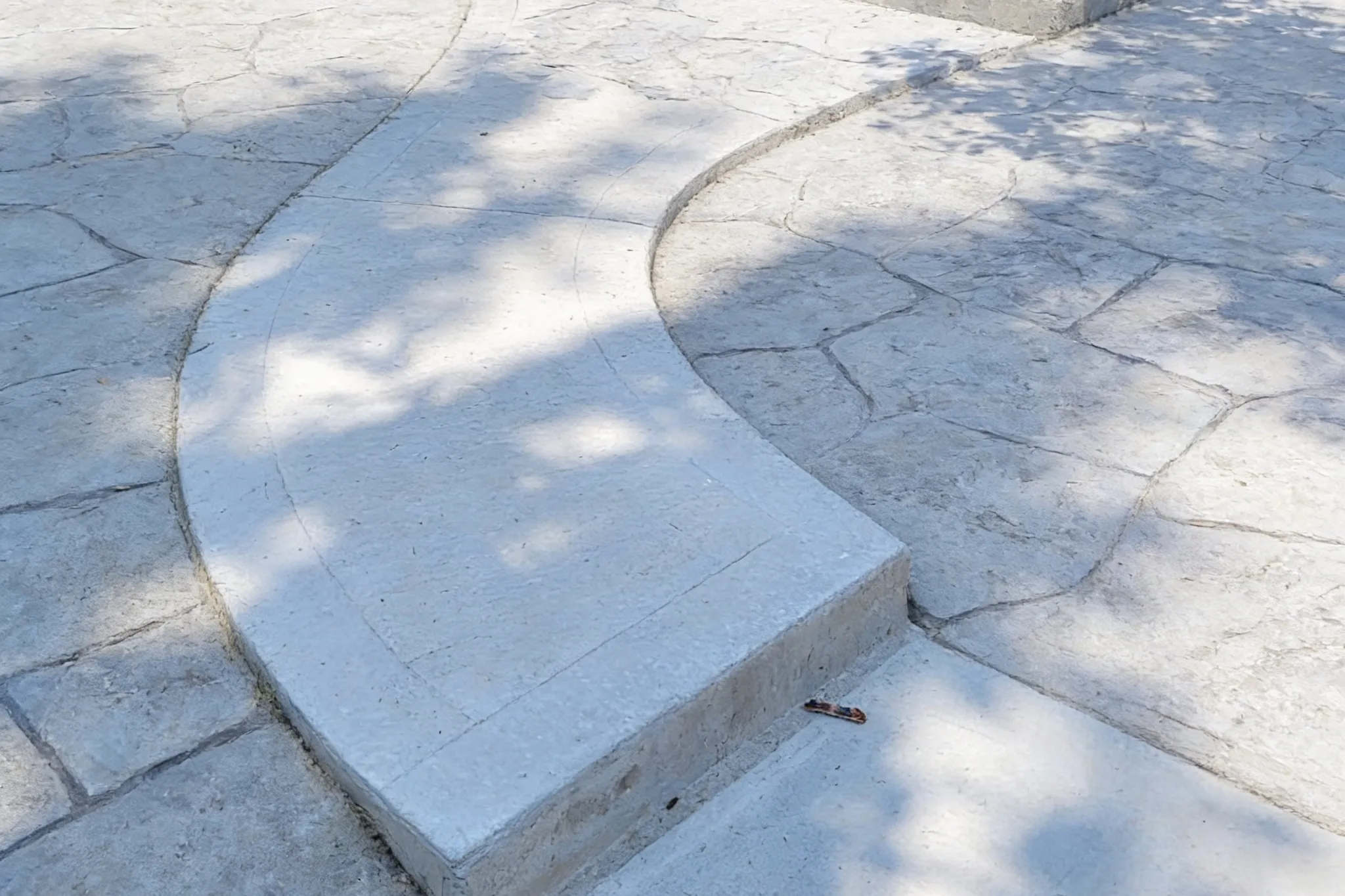 A stamped concrete surface, Southern Ontario