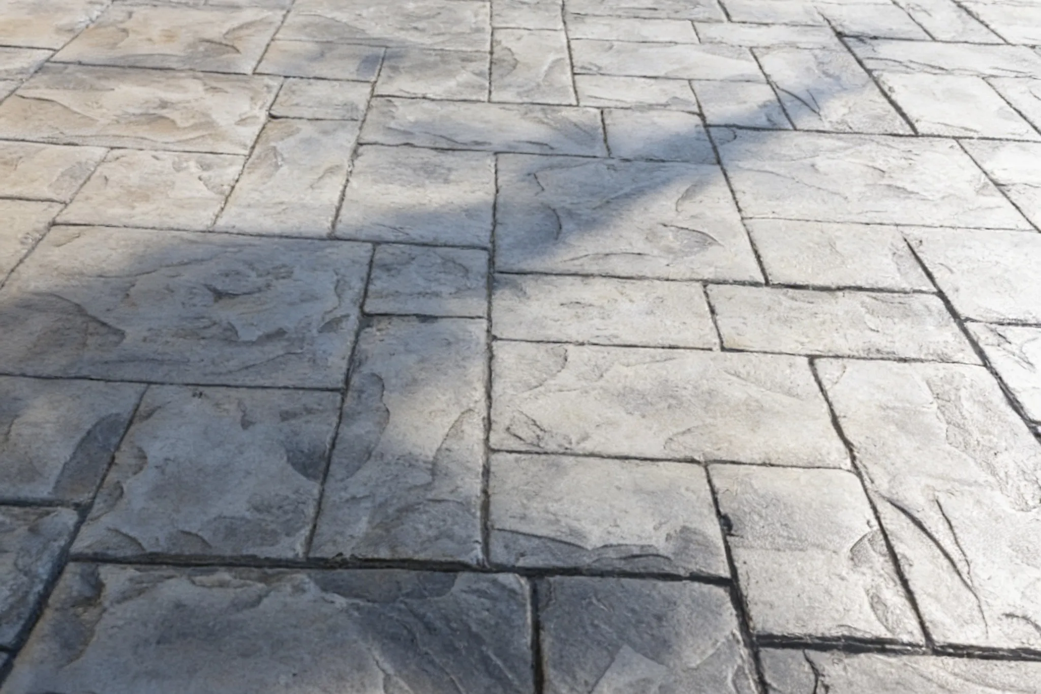 Stamped and coloured decorative concrete, Southern Ontario