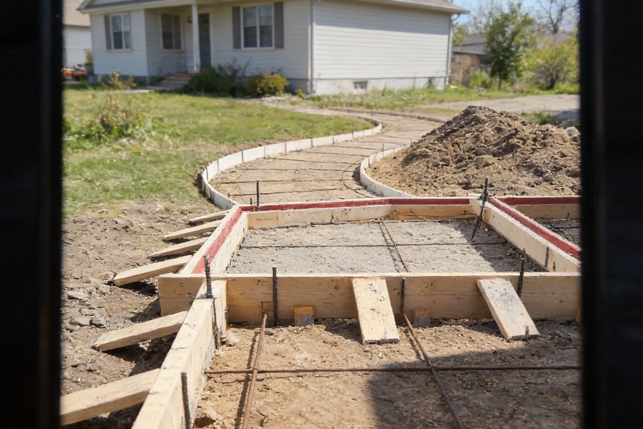 A concrete walkway, Southern Ontario