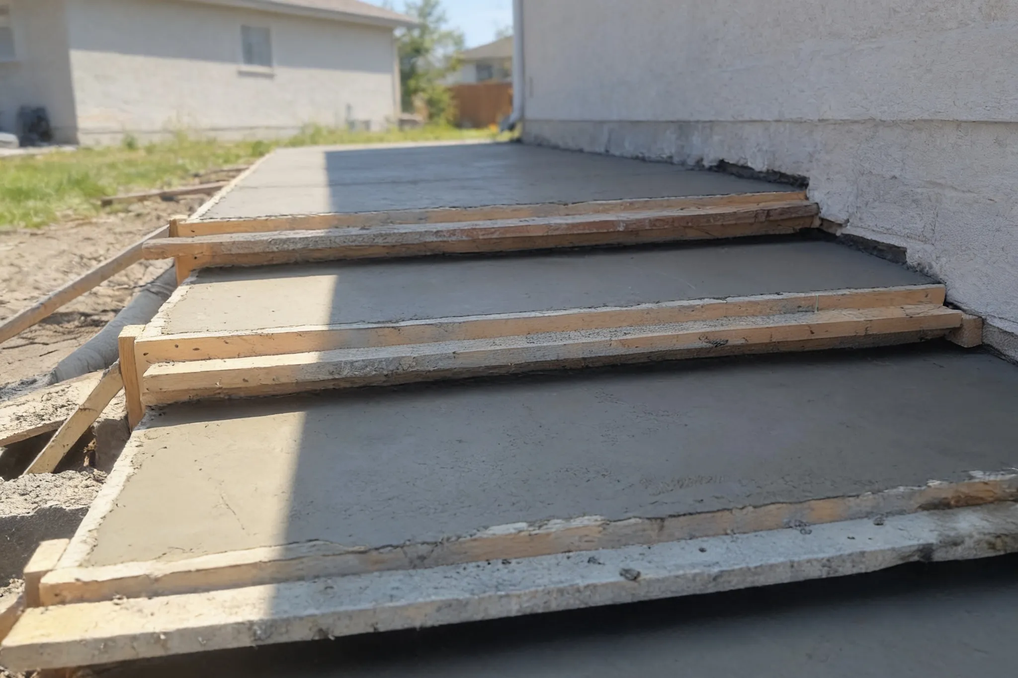 A concrete walkway, Southern Ontario