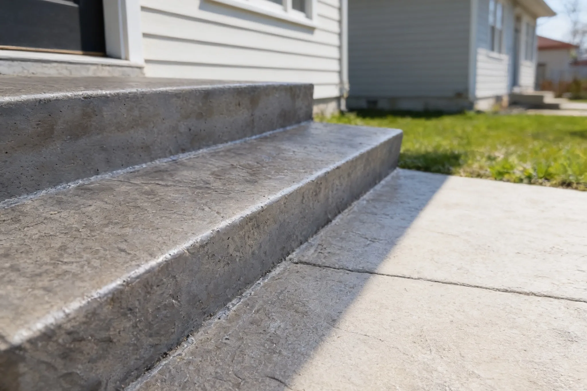 A concrete walkway and steps, Southern Ontario