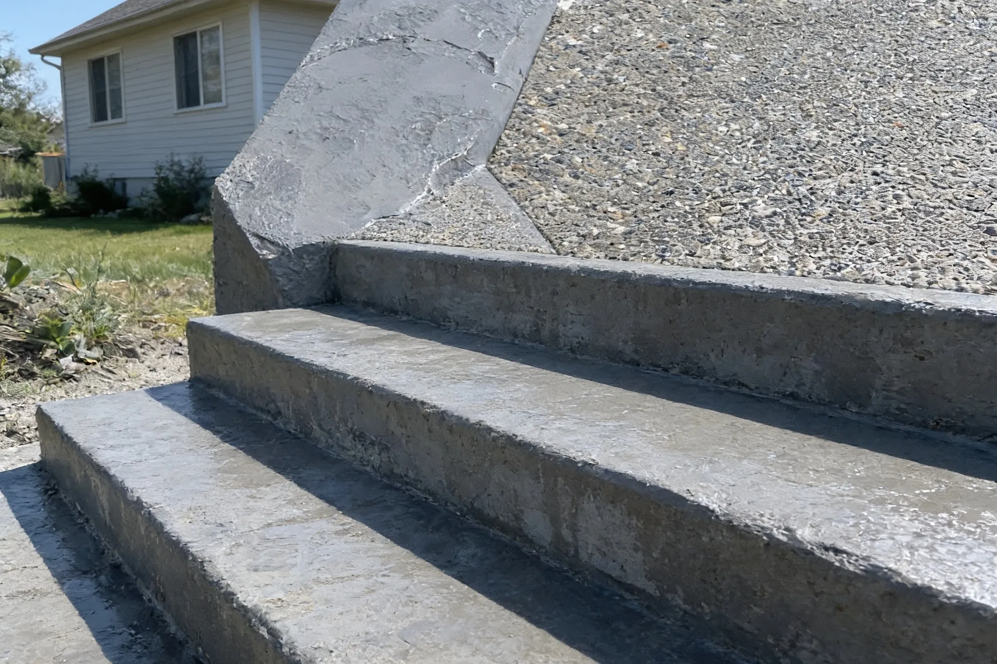 A residential concrete walkway, Southern Ontario