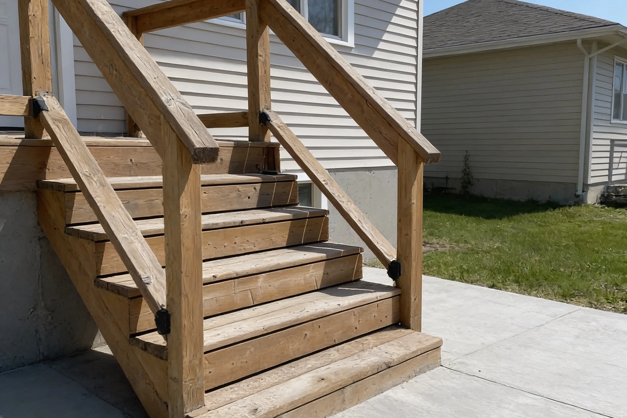 A residential concrete walkway, Southern Ontario
