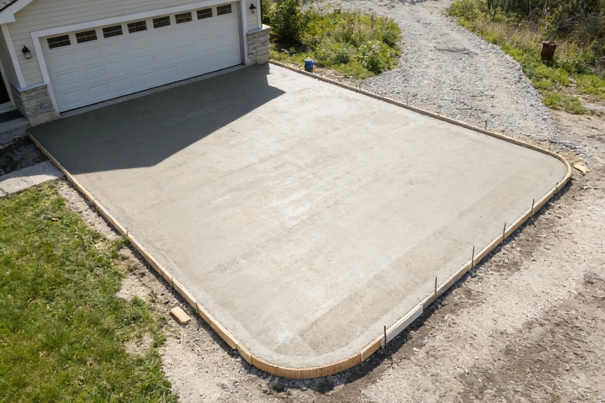 A concrete walkway and path, Southern Ontario