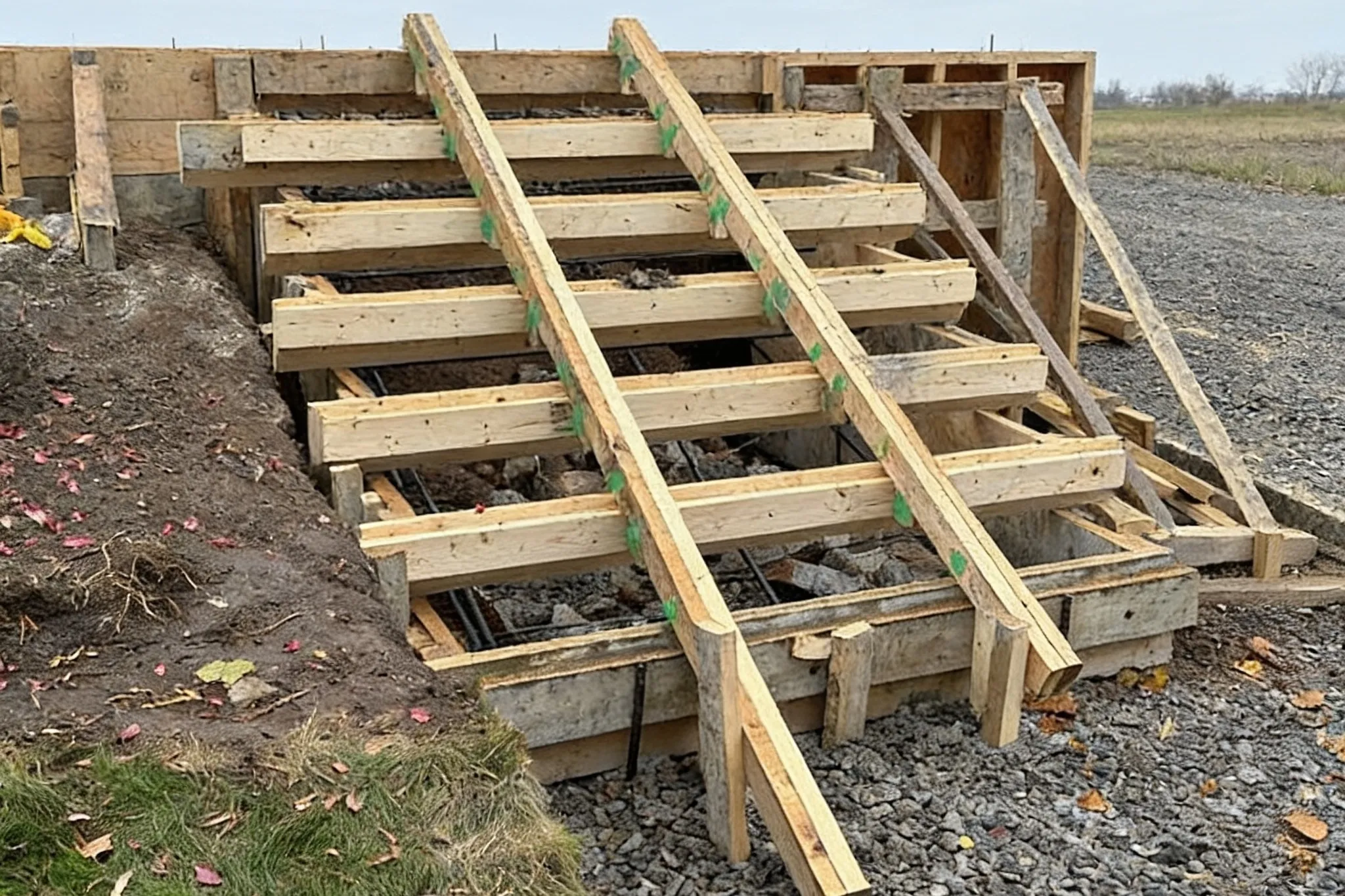 Concrete work in progress on a jobsite, Southern Ontario