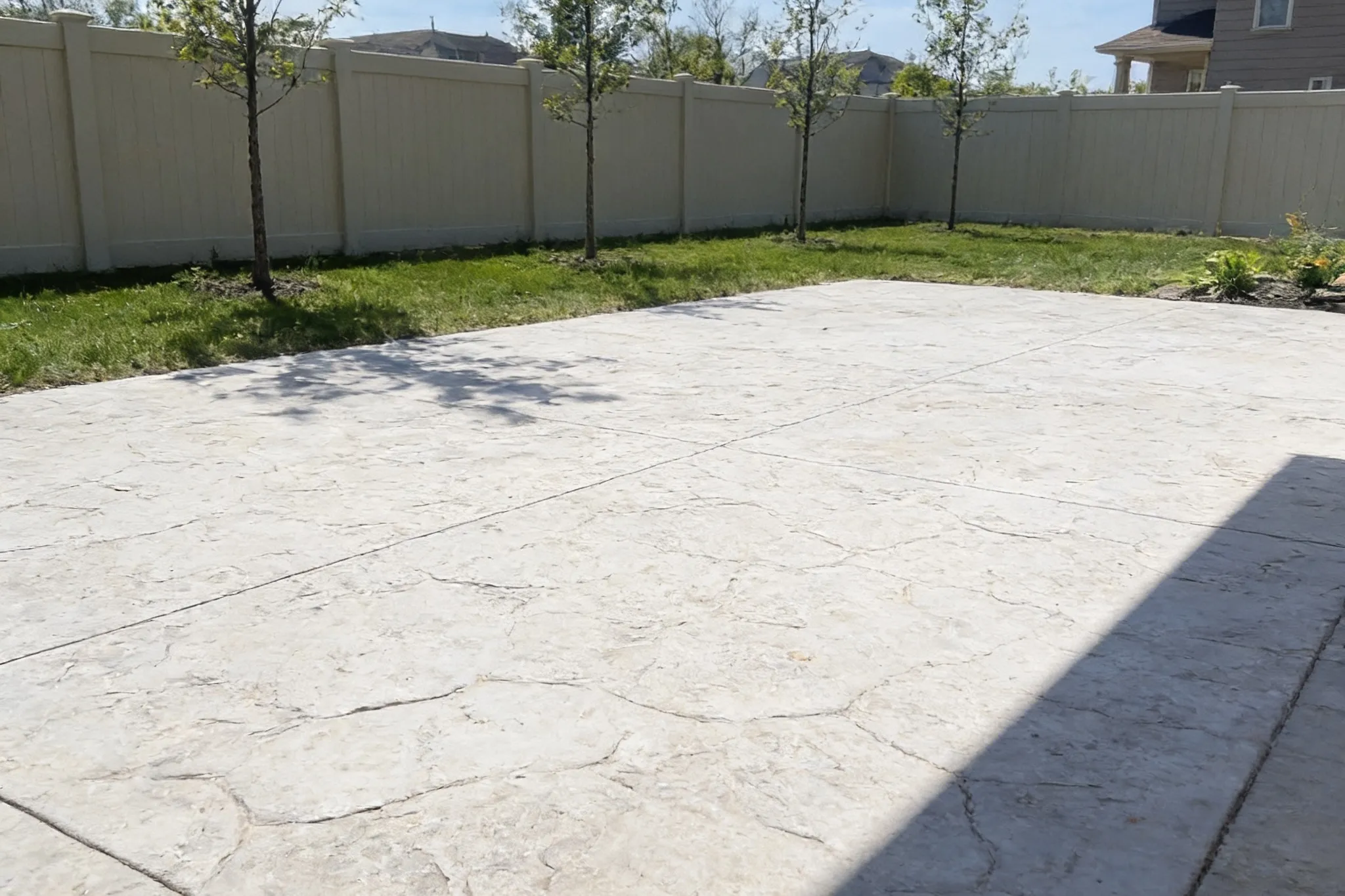 A finished residential concrete driveway, Brant County, Ontario
