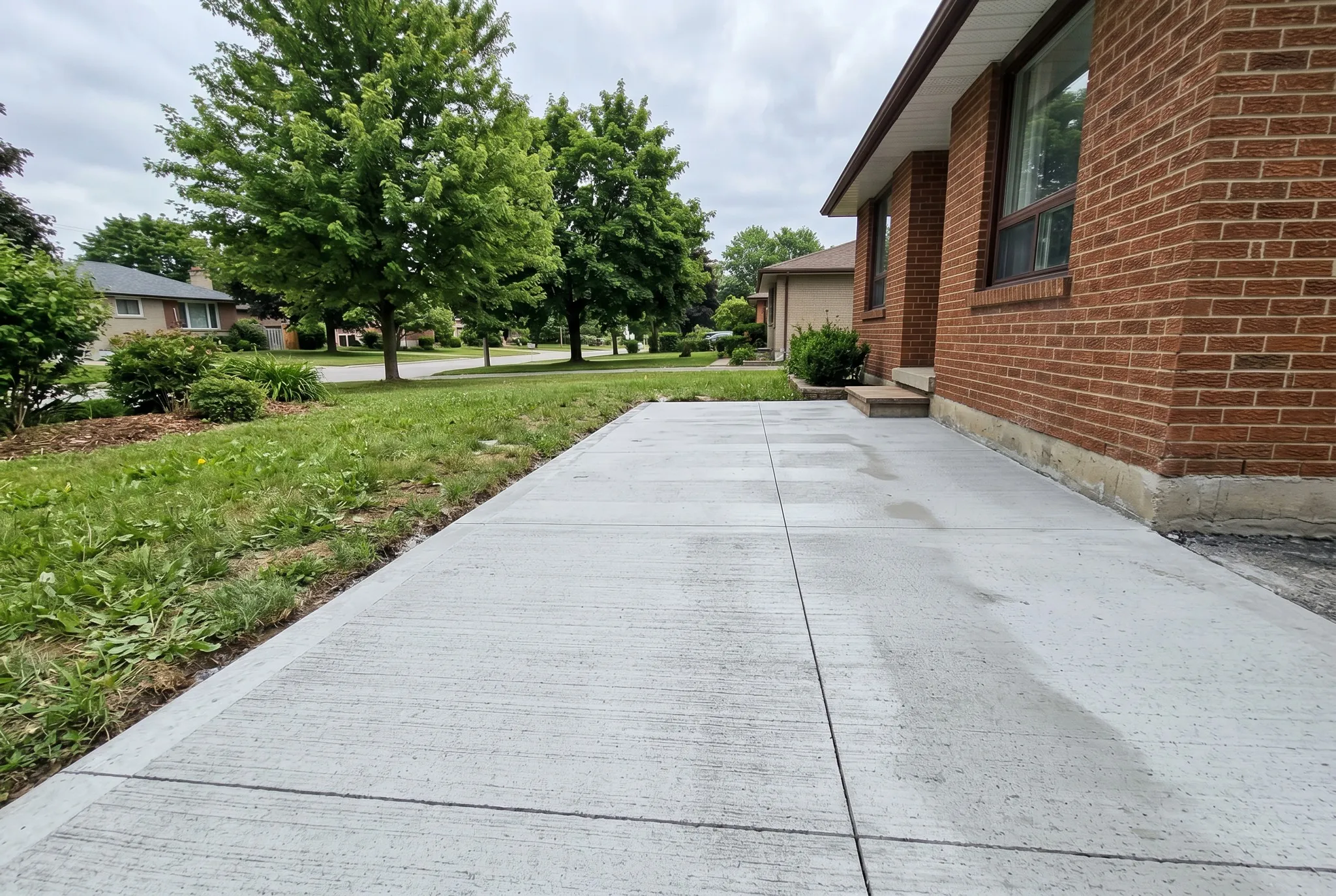 A concrete driveway at a Greater Toronto Area, Ontario home