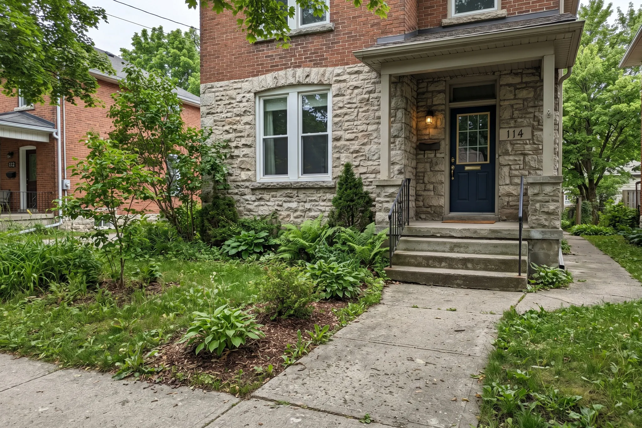 A finished residential concrete driveway, Guelph & Wellington County, Ontario