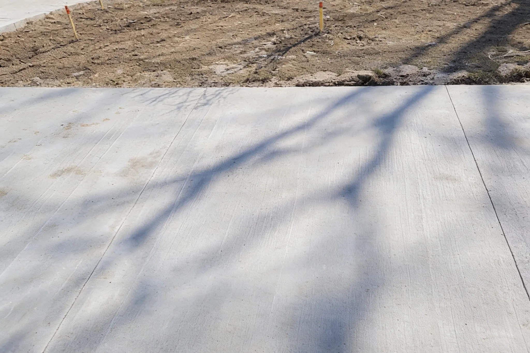 A concrete driveway at a Haldimand County, Ontario home