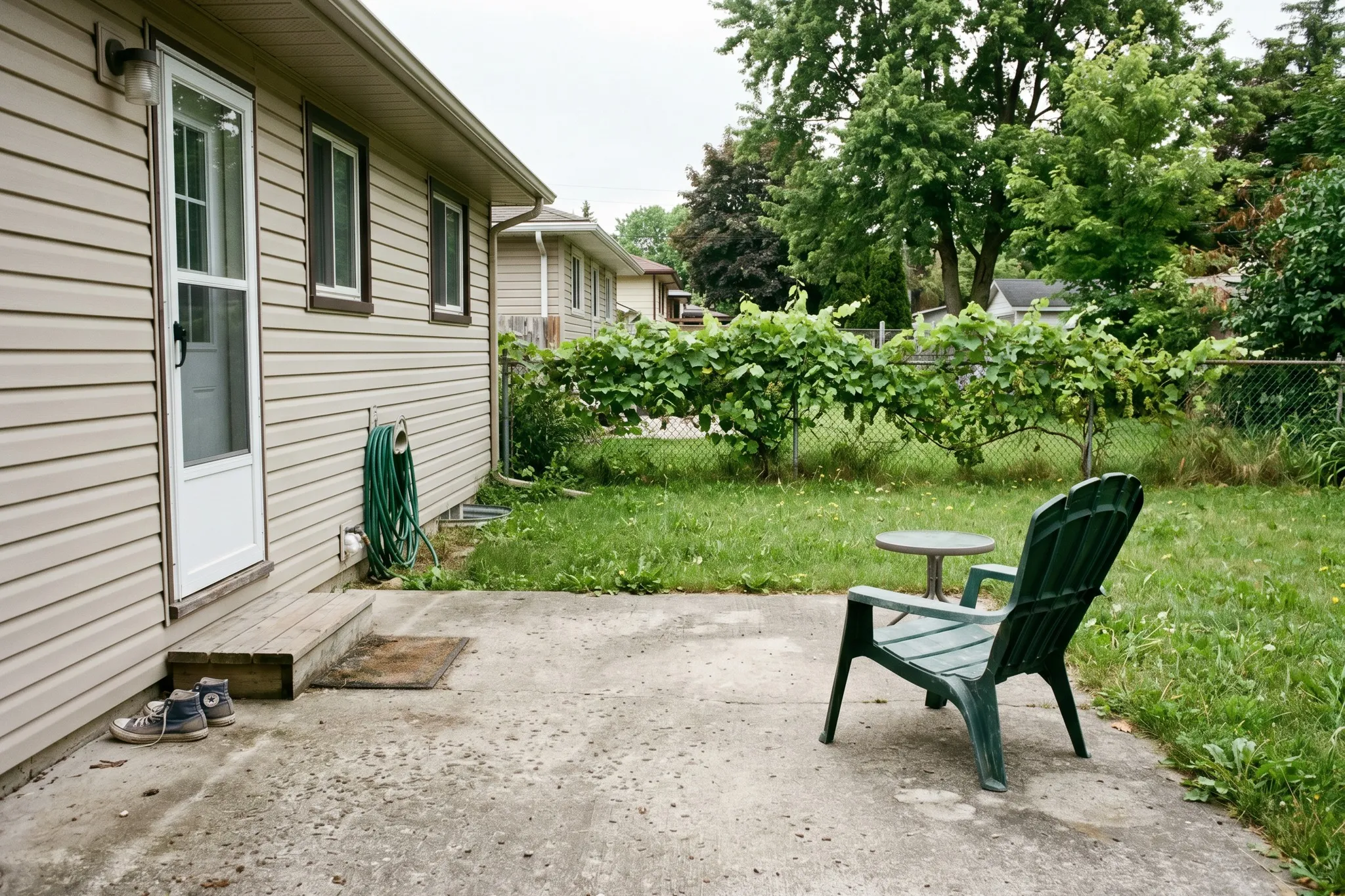 A concrete driveway at a Niagara Region, Ontario home