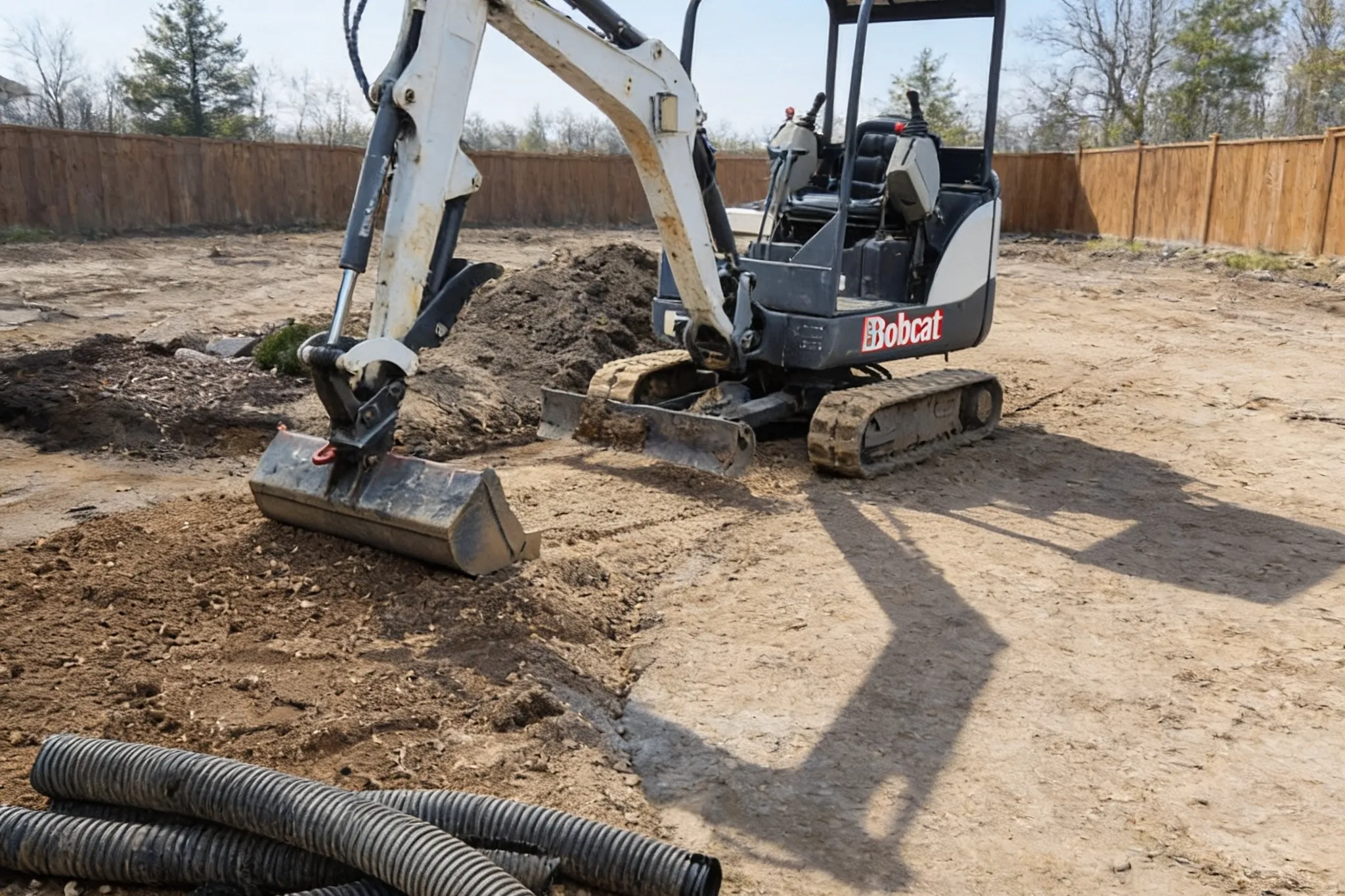 Concrete removal and demolition of an old slab, Southern Ontario